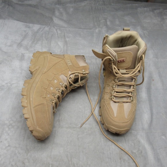 KKK Mens Tactical Combat Boot 13US 47EU Beige Zipper Lace Up Rugged Outdoor NEW? main image 13